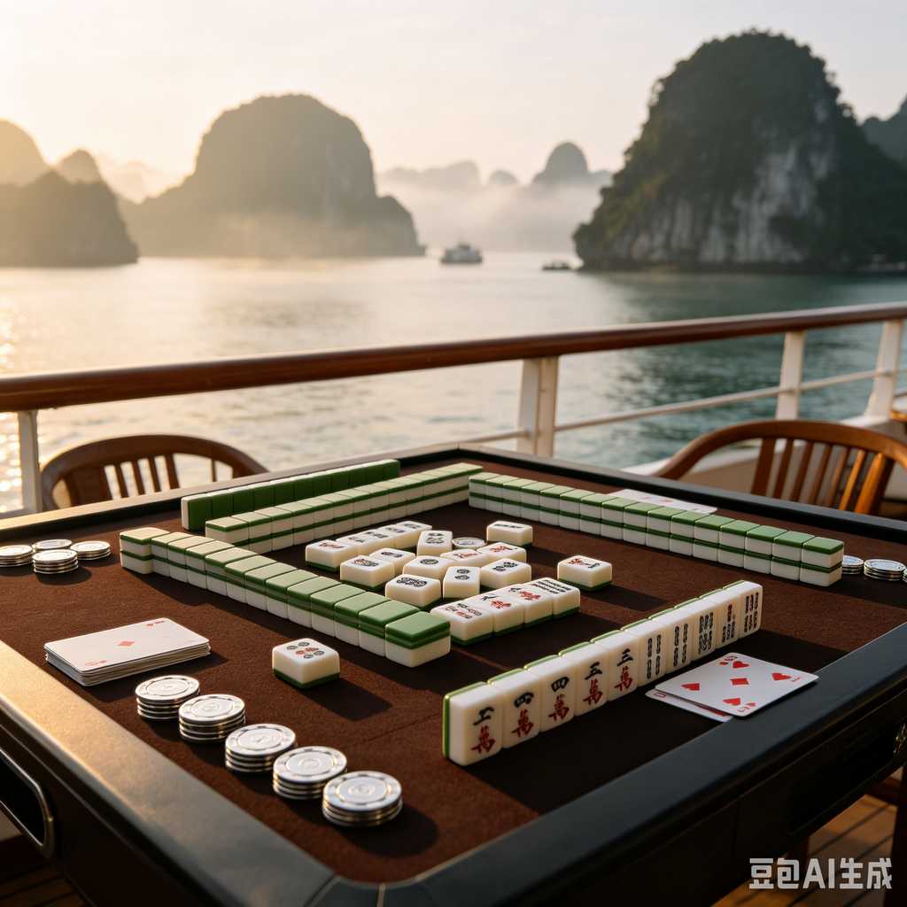stylish text mahjong set